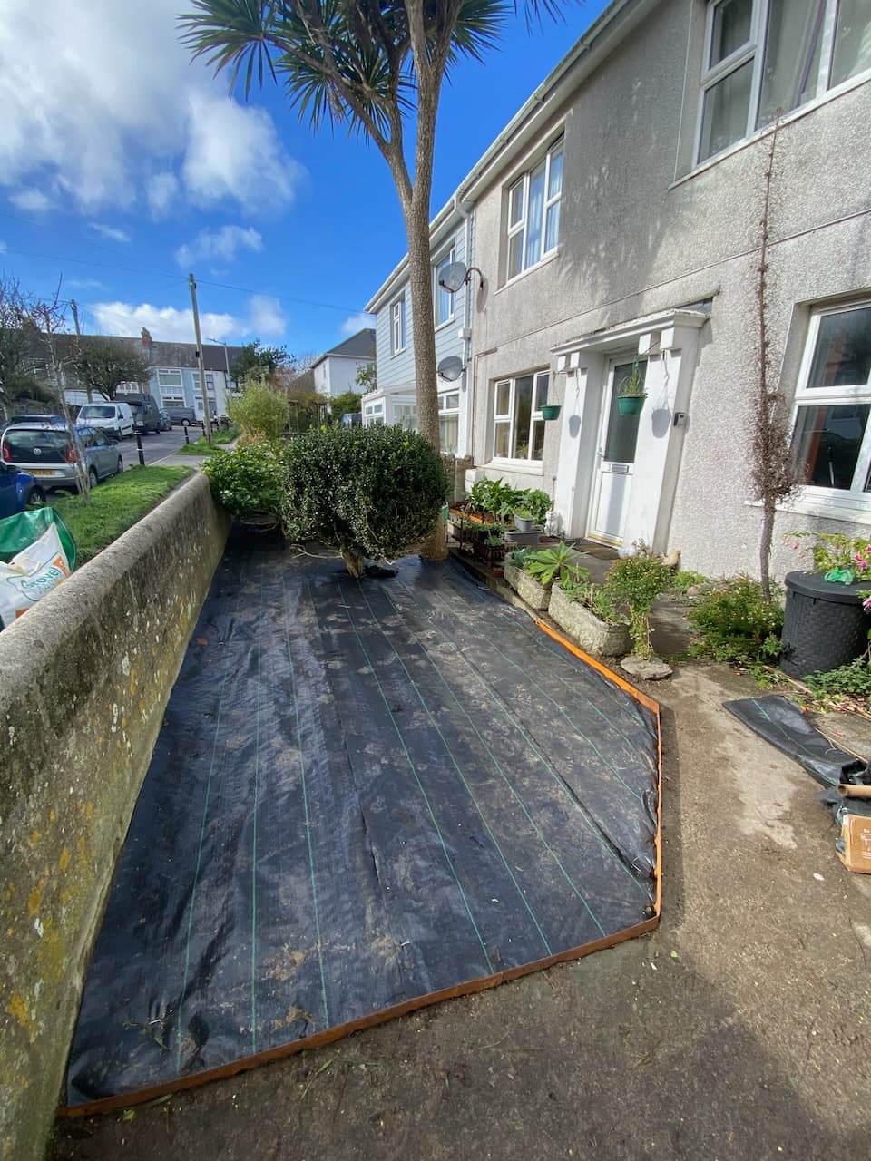 Finished gravel garden in Newquay, Cornwall