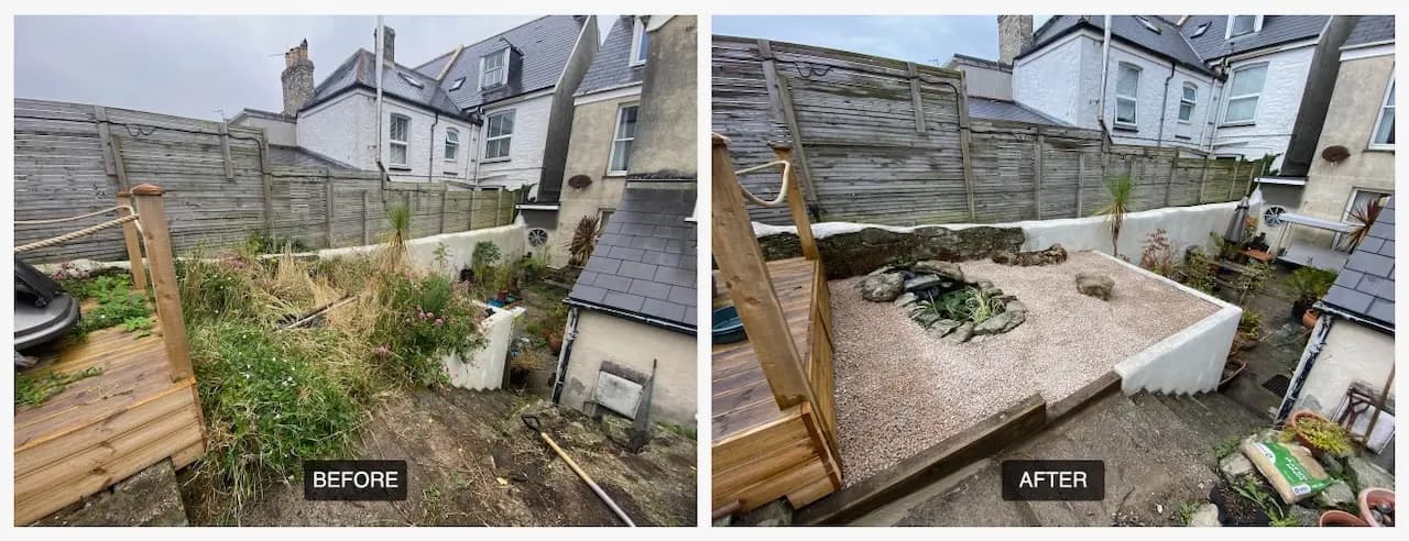 Garden looking tidy after a seasonal cleanup and reset