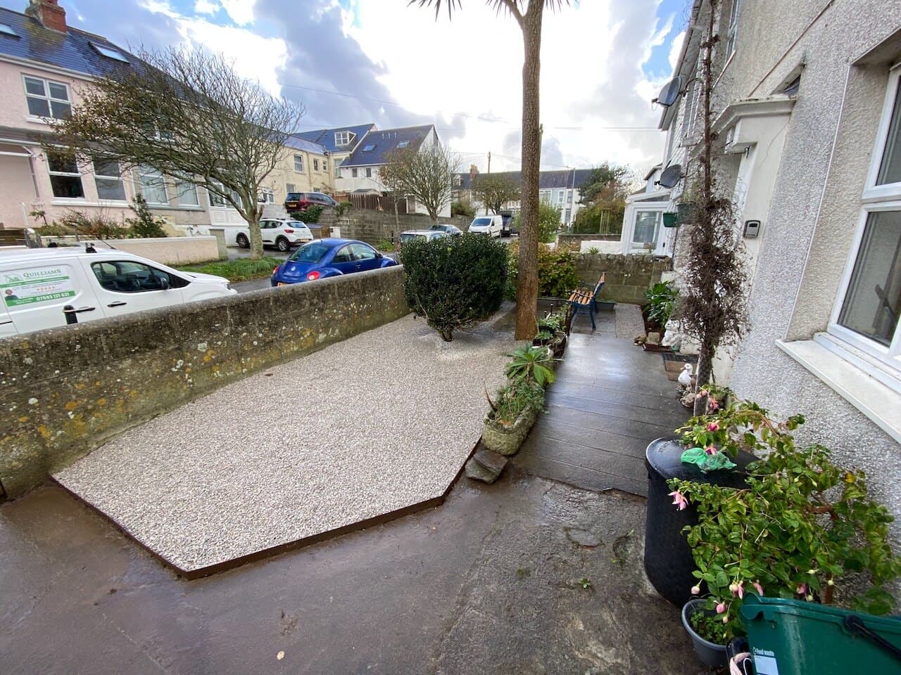 Newly created gravel garden